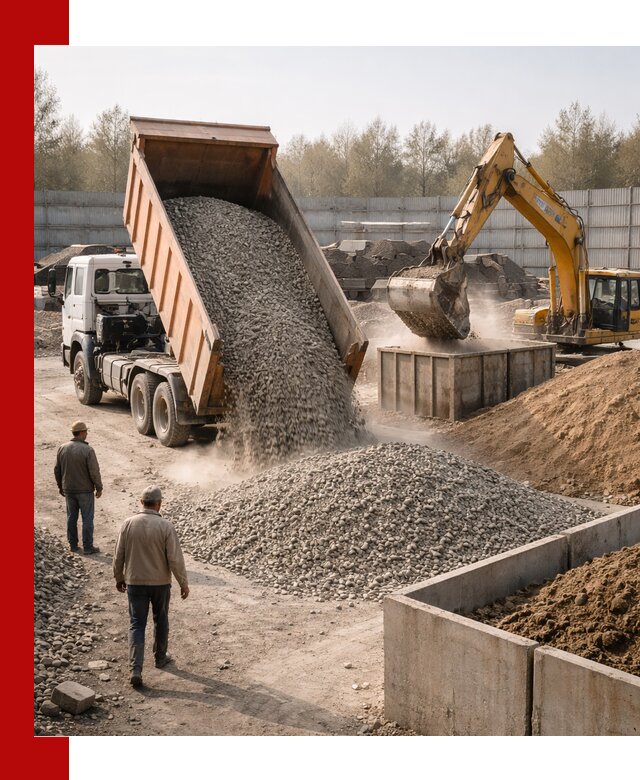 Доставка нерудных материалов с погрузкой и разгрузкой в Кыштыме