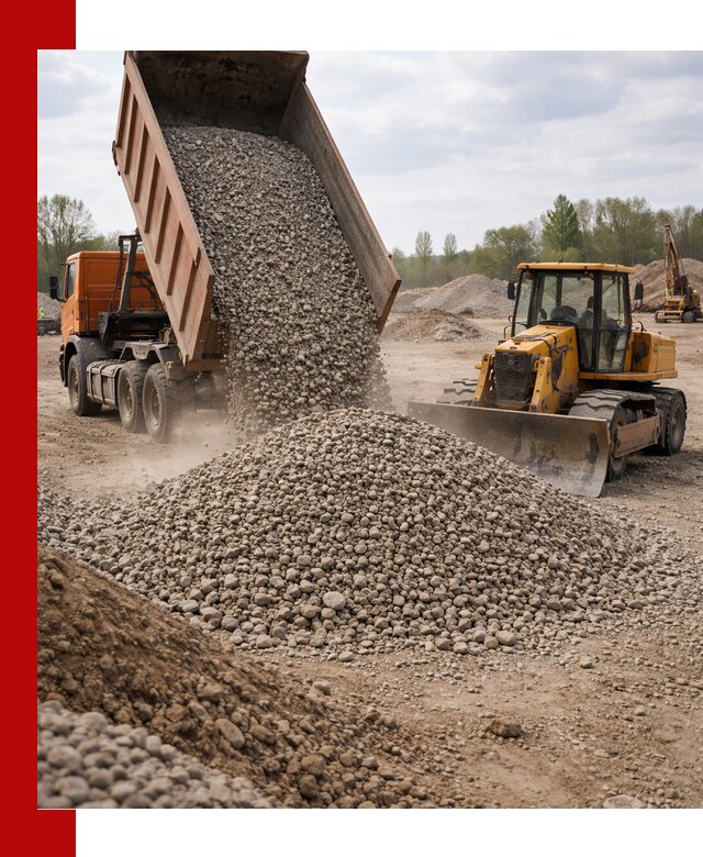 Доставка гравийного щебня фракции 40-70 в Кыштыме
