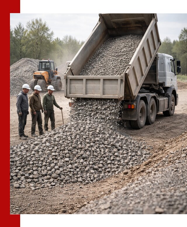 Доставка гравийного щебня фракции 70-120 в Кыштыме