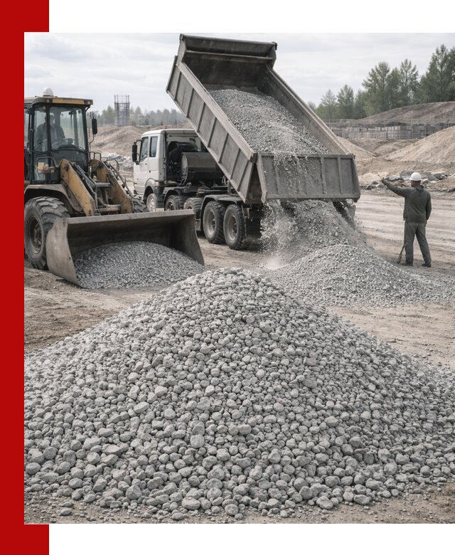 Доставка известнякового щебня фр. 5–20 в Кыштыме