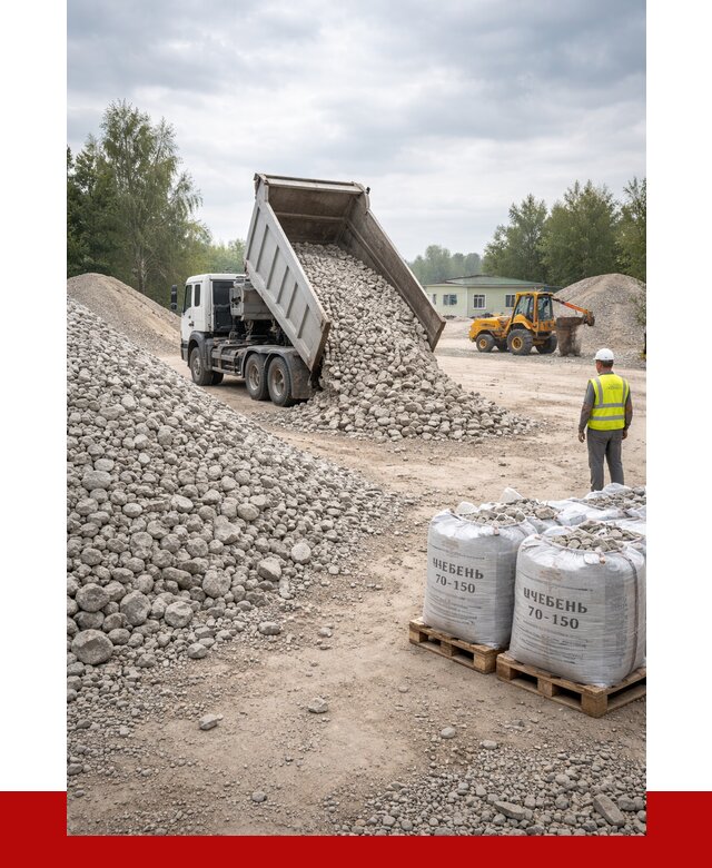 Известняковый щебень фракция 70-150 в Кыштыме от 1298 р. | ПРОНЕРУДКшт