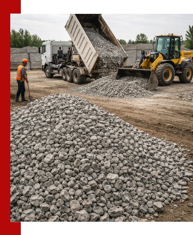 Доставка бетонного щебня фракции 40-70 в Кыштыме