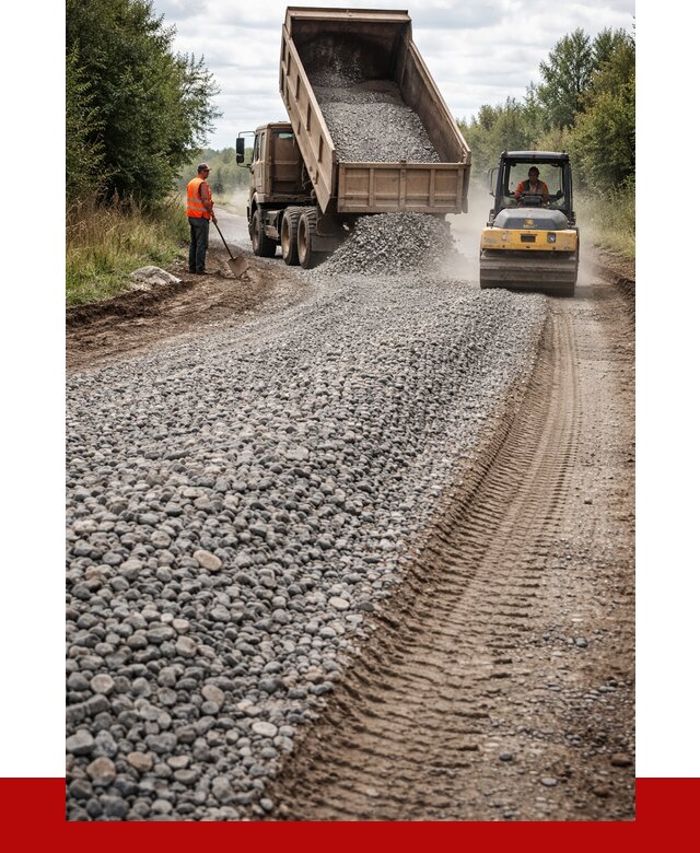 Щебень для отсыпки дороги в Кыштыме от 2804 р. ПРОНЕРУДКшт