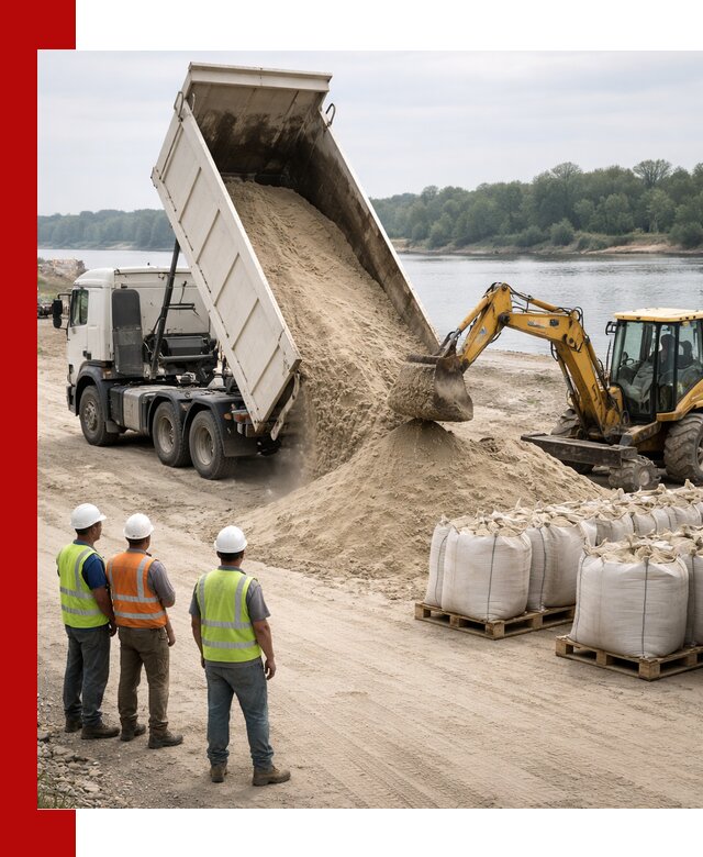 Доставка речного песка в Кыштыме самосвалами и погрузкой