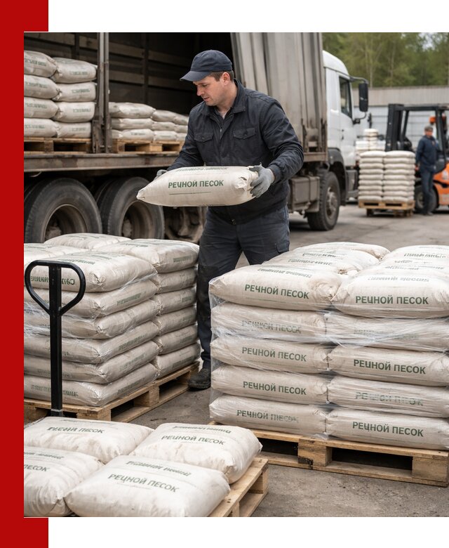 Речной песок в мешках с доставкой в Кыштыме