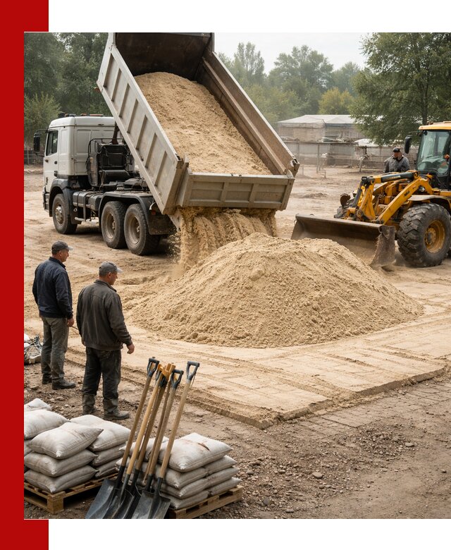 Доставка мытого песка в Кыштыме с самосвалами по выгодной цене
