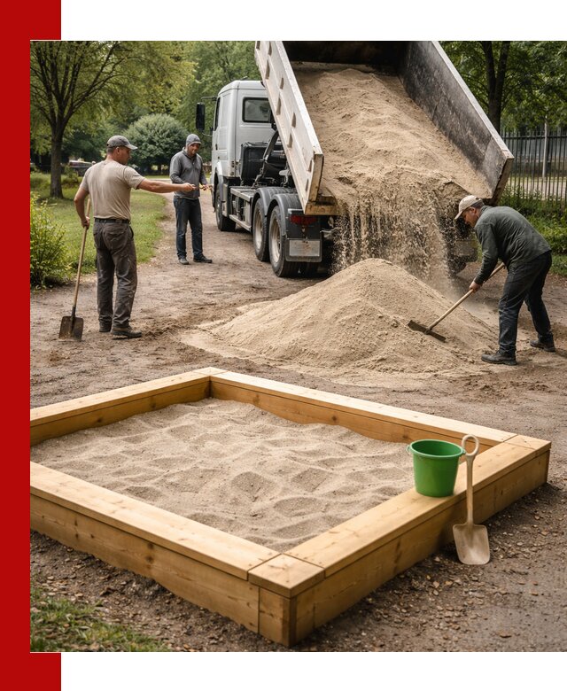 Песок для песочницы с доставкой в Кыштыме недорого и чистый