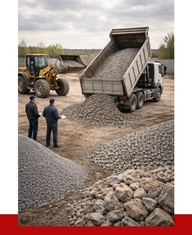 Гравий и камень с доставкой в Кыштыме от 4362 р. - ПРОНЕРУДКшт