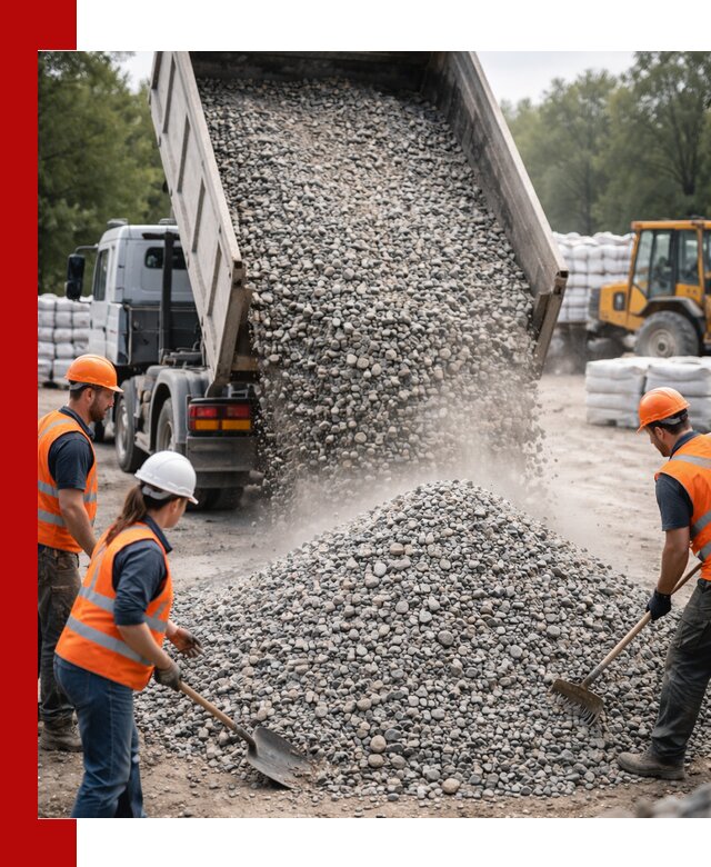 Доставка гравия и камня в Кыштыме оптом и в розницу