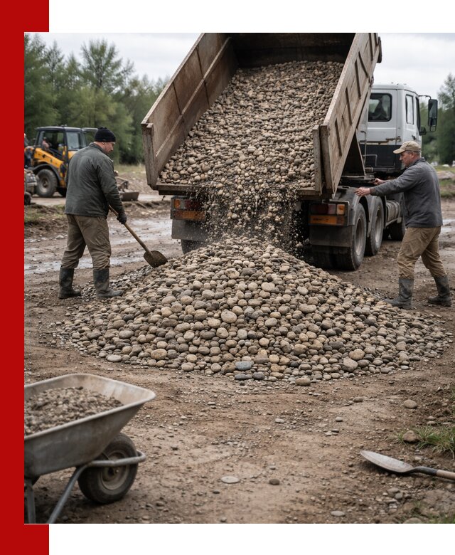 Доставка гальки речной оптом и в розницу в Кыштыме