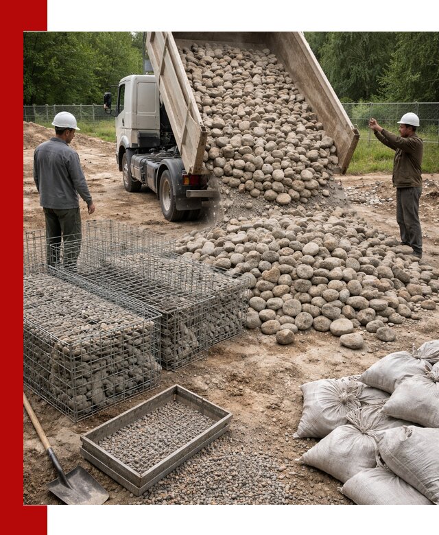 Камень для габионов фракция 70–151 в Кыштыме