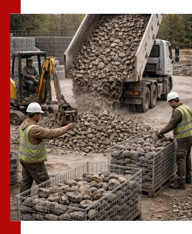 Камень для габионов фракция 100–201 в Кыштыме