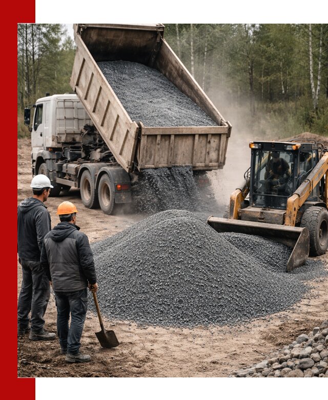 Гранитный отсев 0-5 с доставкой и разгрузкой в Кыштыме