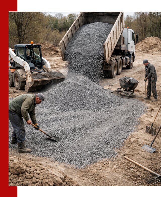 Отсев для подсыпки в Кыштыме — доставка и подсыпка на участок