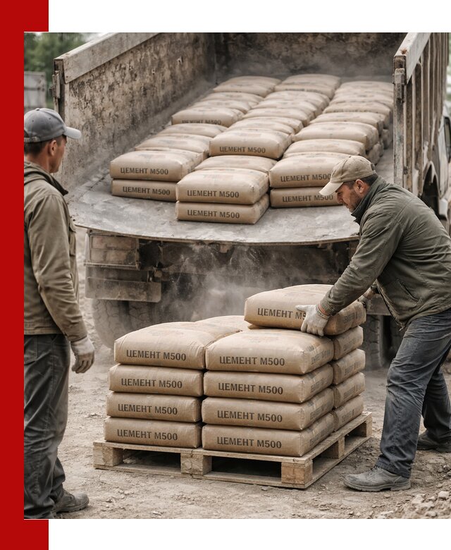 Цемент М500 с доставкой самосвалом в Кыштыме
