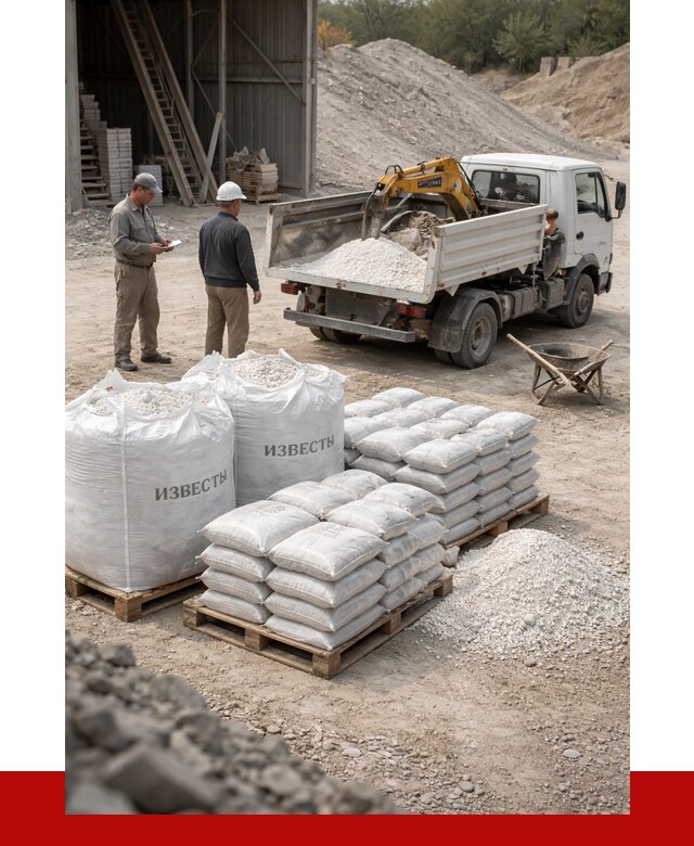 Известь строительная в Кыштыме с доставкой от 4362 р. | ПРОНЕРУДКшт