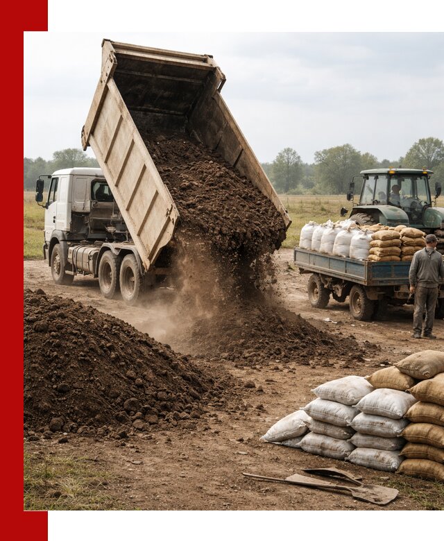 Доставка грунта и удобрений оптом в Кыштыме для сельхоз и строительства