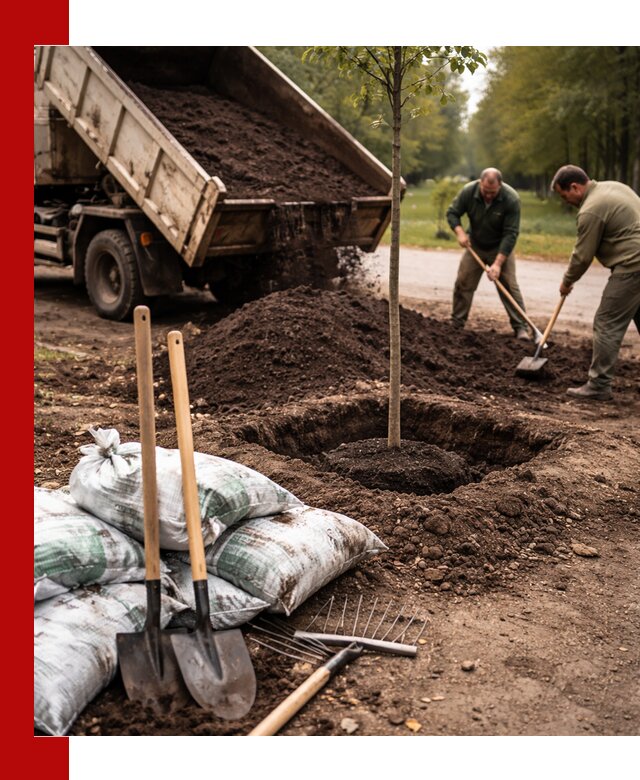 Грунт для посадки деревьев в Кыштыме — доставка и подготовка почвы