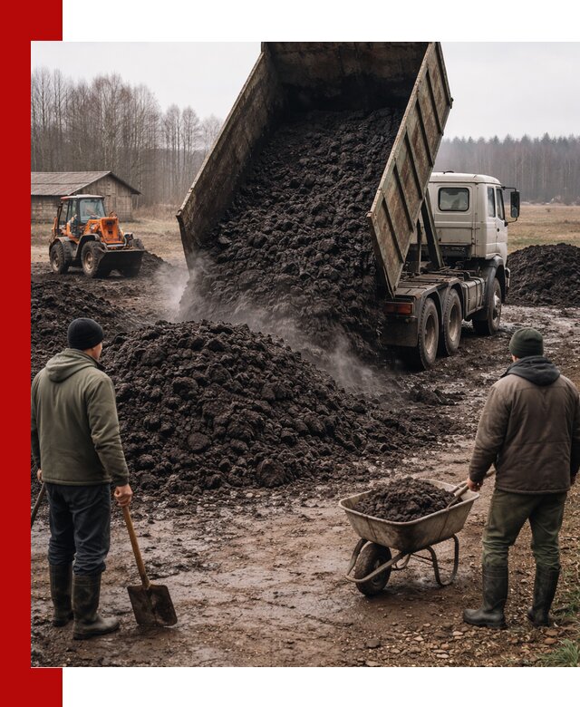 Доставка низинного торфа с разгрузкой и доставкой в Кыштыме