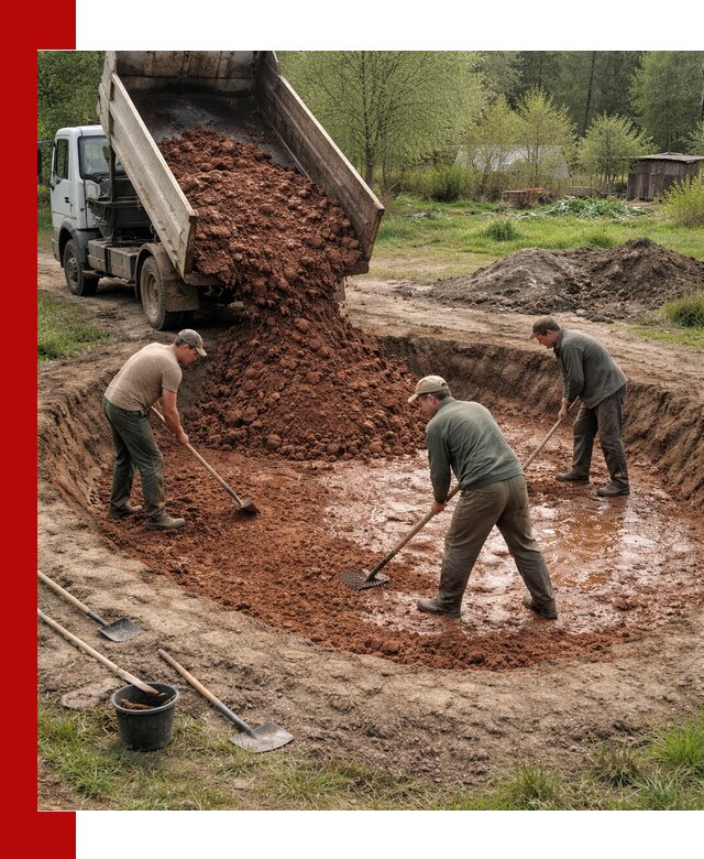 Купить качественную глину для пруда в Кыштыме