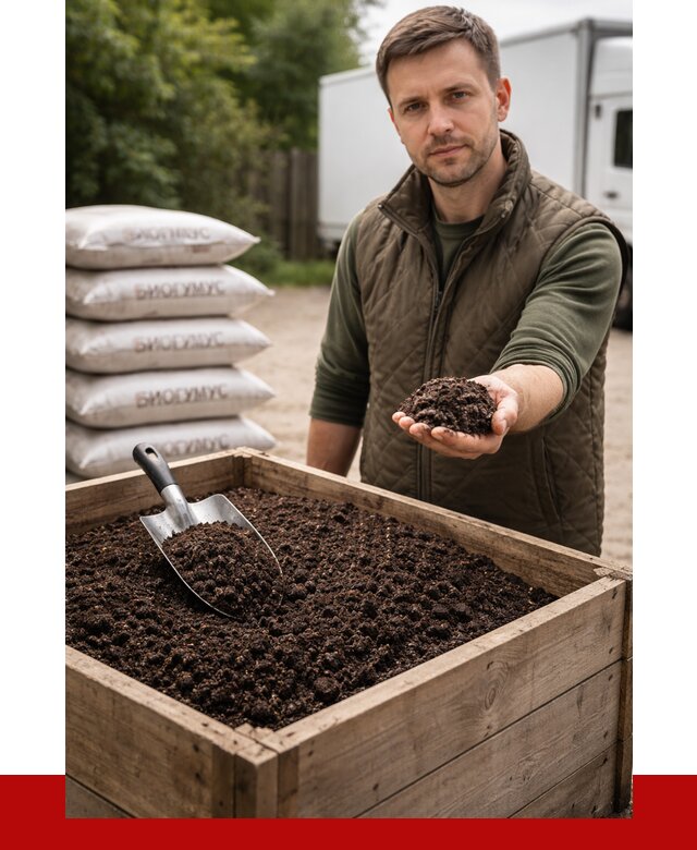 Купить биогумус в Кыштыме с доставкой от 8828 р. за куб | ПРОНЕРУДКшт