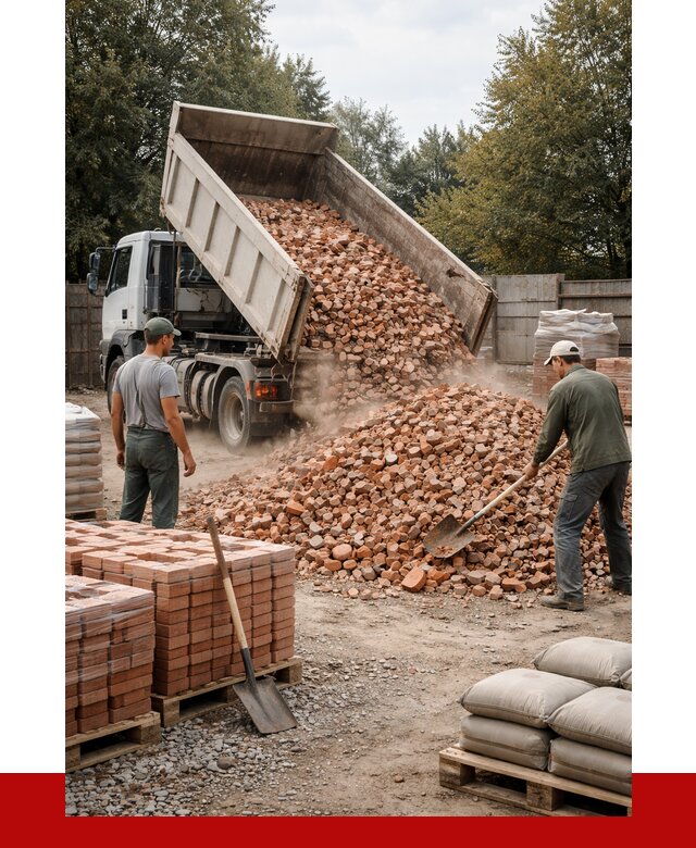 Бой кирпича в Кыштыме с доставкой от 4362 руб/куб | ПРОНЕРУДКшт