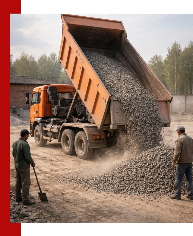 Доставка самосвалом 20 м3 в Кыштыме быстро и надежно