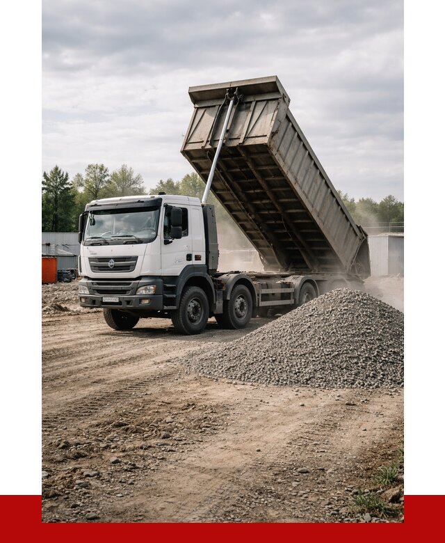 Доставка самосвалом 40 кубов в Кыштыме от 9347 р. | ПРОНЕРУДКшт