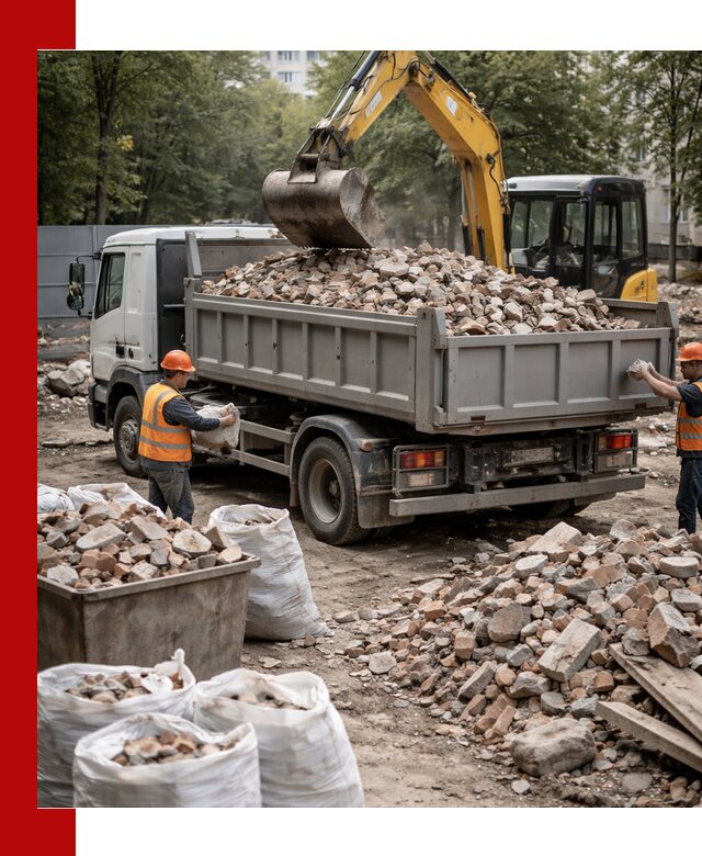 Вывоз строительного мусора в Кыштыме с самосвалами и контейнерами