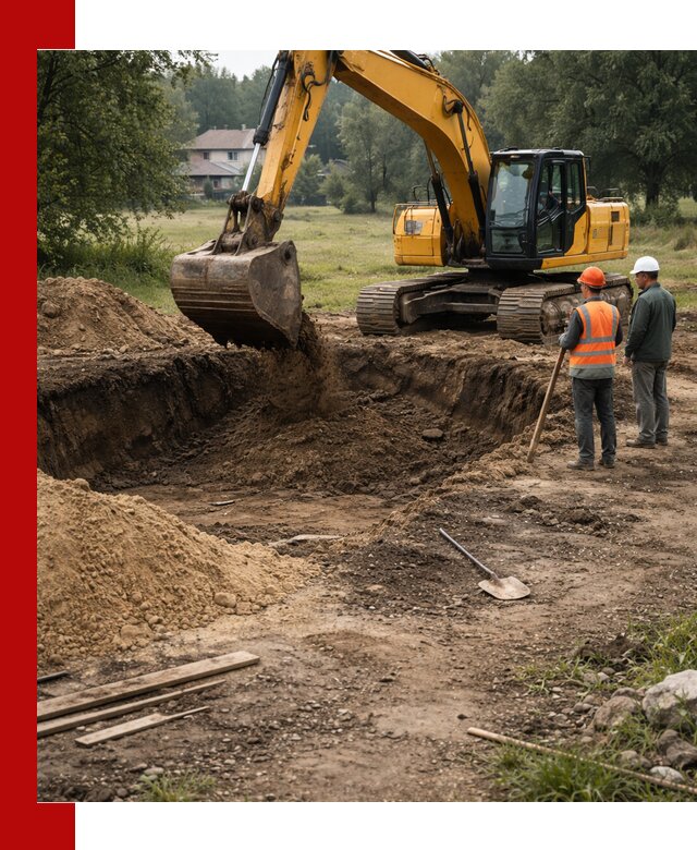 Рытье котлована под фундамент в Кыштыме (быстро и недорого)