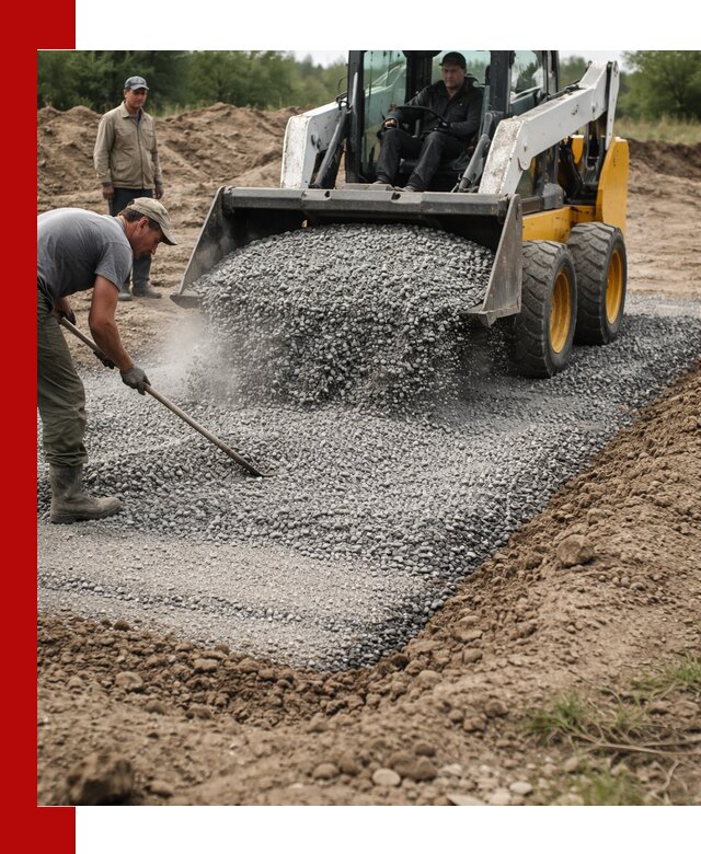 Устройство щебеночной подушки в Кыштыме для дорог и фундаментов